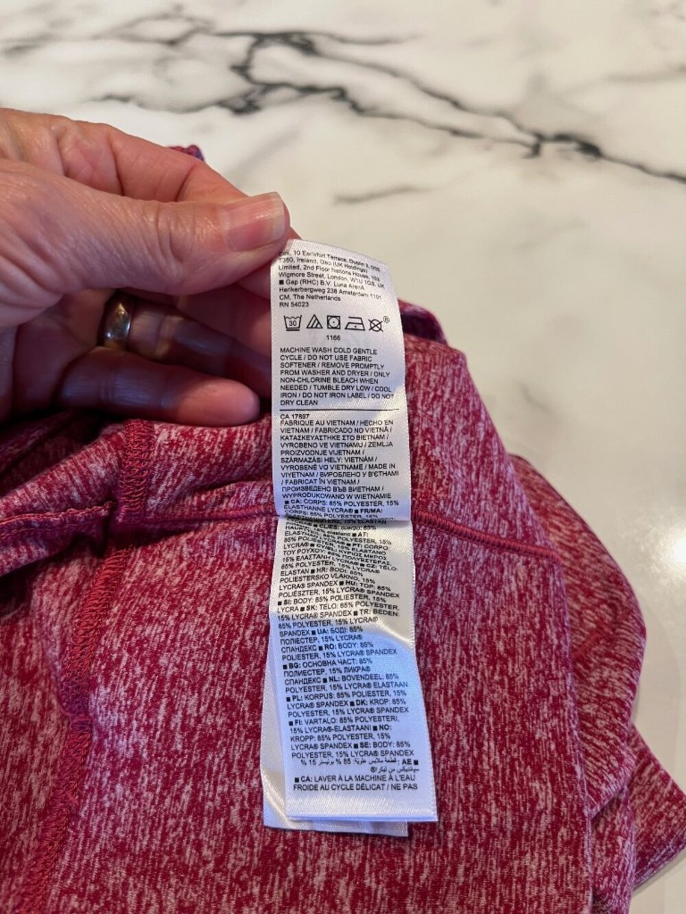 Athleta Salutation Stash Pocket II Leggings Heather Red High Rise - Size Small - Picture 9 of 12